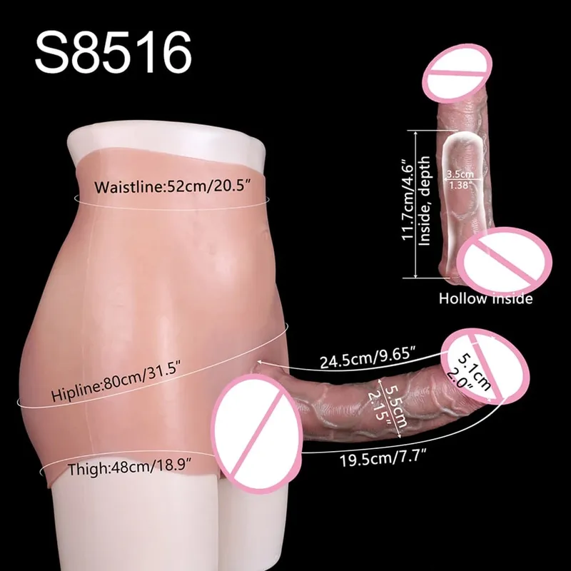 Big Knot Hollow Dildo Pants Adult Men Strap-On Penis Sleeve насадка на член Underwear For Couples Sex Pleasure Erotic Goods — image 10