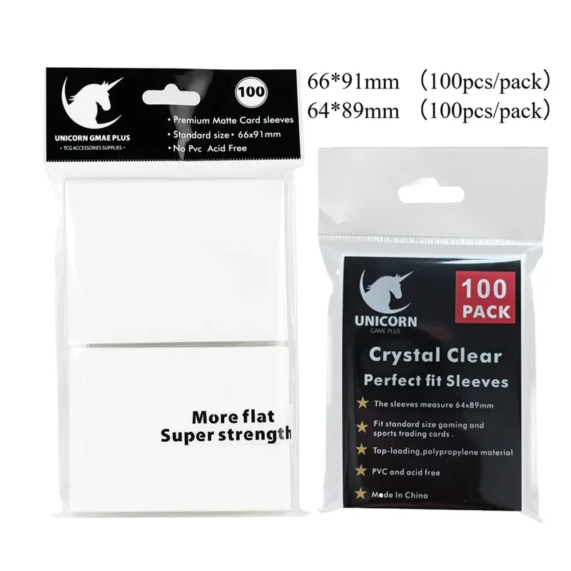 200PCS Card Sleeves Εμπορικές κάρτες Διπλής στρώσης Ματ μανίκια κάρτας τυπικού μεγέθους για Pokemon MTG Baseball Sport Card Game