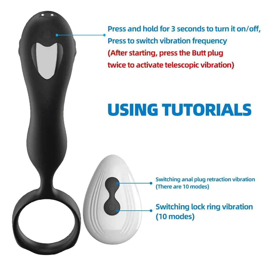 Wireless Remote Control Anal Plug Vibrating Anal Toys Male Prostate Massager Vaginal Masturbation Simulated Penis Sex Toys — image 5