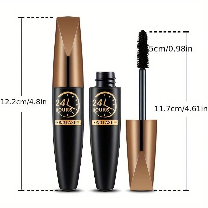 2 τμχ/σετ Αδιάβροχη μάσκαρα 8D Curling Formula με ίνες μακράς διαρκείας που ενισχύει τον όγκο των βλεφαρίδων και μακιγιάζ ματιών φιλικό προς το CurTravel — image 3