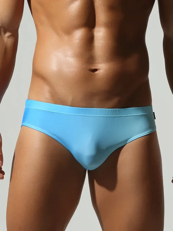 Men's triangular underwear with ice silk thin design, fast drying, high elasticity, low waist, sexy, slim fit, youth fashion — image 9