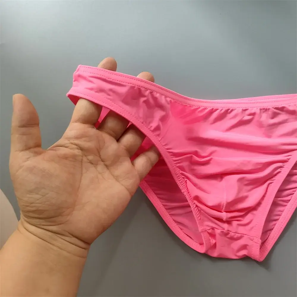 Ice Silk Underwear Men Pouch Underwear Male Elastic Belt Panties Sexy Plus Size Bikini Slips Hombre Seamless Lingerie — image 7