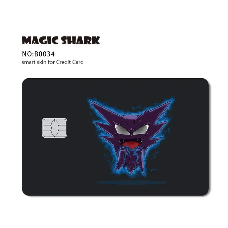 Maigc Shark Cute Pokemons Mewtwo Eevee Pikachu Gengar Sticker Film Cover for Debit Credit Card No Fade — image 24