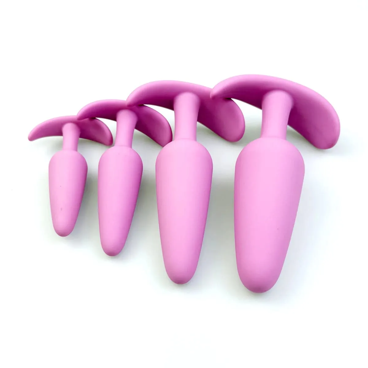 Four different sizes of silicone plugs Prostate massage anal dilators adult masturbation sexual health adult couples sex toy