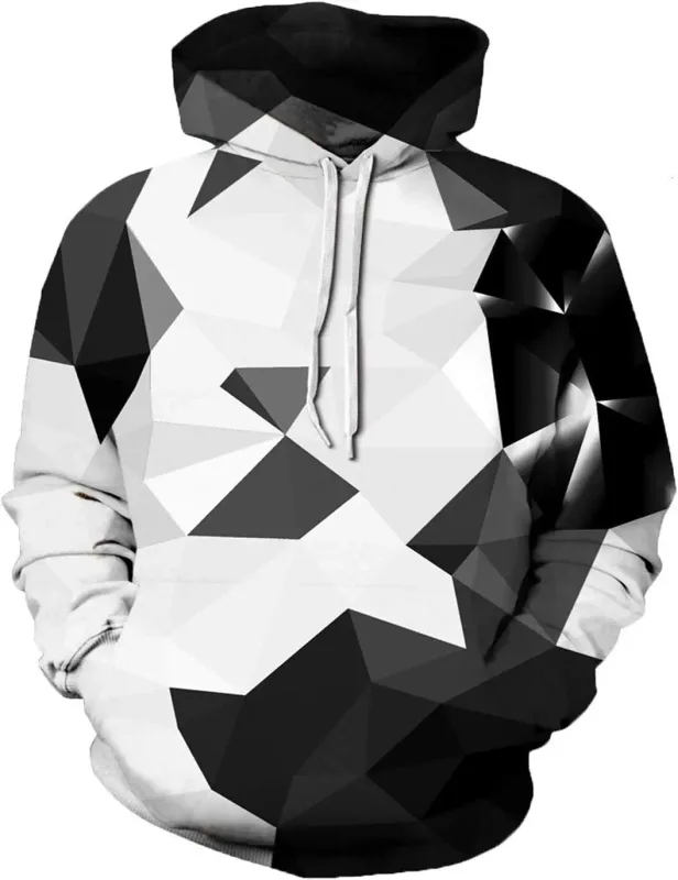 Sudaderas con capucha gráficas para hombre Sudadera con capucha unisex con estampado novedoso, sudadera con estampado 3D y bolsillo, sudadera con capucha gráfica cálida de manga larga Me