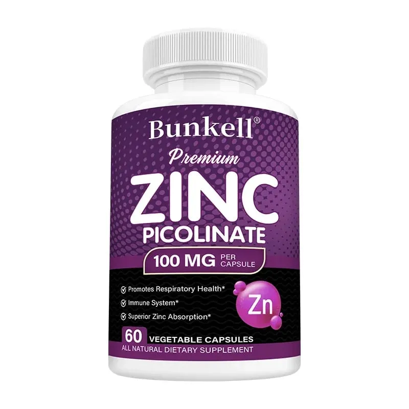 Premium Zinc Picolinate 100mg High Absorption Immune Support Respiratory Health Energy Production & Sleep Supplement — image 8