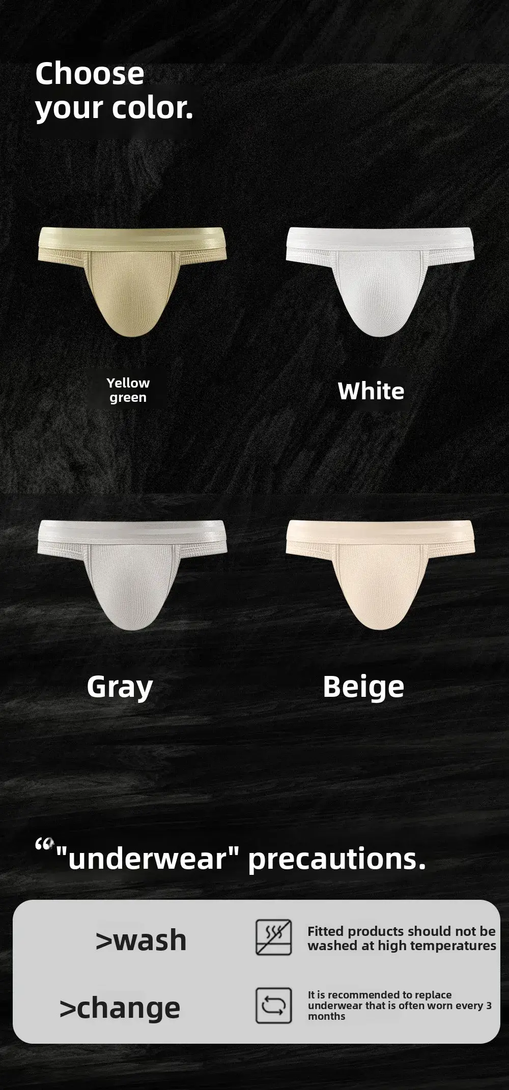 3pcs Sexy Men Waffle Cotton Briefs with Raised Bag Support Pouch With Hole U Spacious Separate Crotch Breathable Anti-sweat 3256812343913911 — image 15