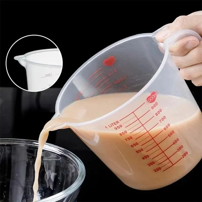 250/500/1000ML Κύπελλο Easuring Μεζούρα και κουτάλια Πλαστική κανάτα Ψηφιακή ζυγαριά κουζίνας Εργαλεία ψησίματος Αξεσουάρ χρονοδιακόπτη — image 2
