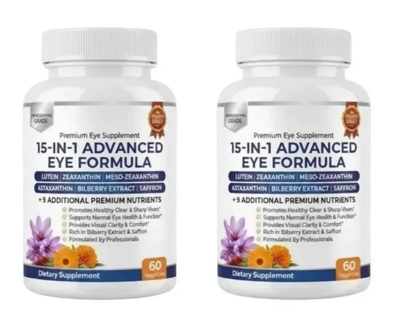 Premium 15-in-1 Advanced Eye Formula with Lutein Zeaxanthin Astaxanthin Bilberry & Saffron Supports Eye Wellness 60 Capsules — image 8