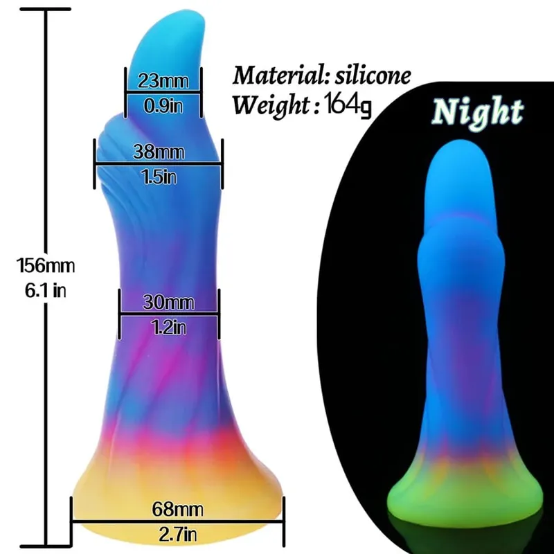 Realistic Night Glowing Anal Plug Luminous Monster Dragon Dildo for Women Men Butt Plug Sexy Dog Shape Sex Toy for Couples — image 18