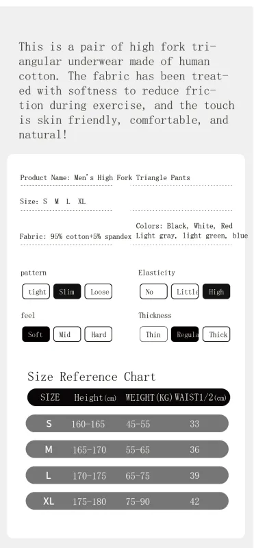 Men's High Cut Panties Soft Modal Fabric Low Rise Briefs Sexy Comfortable Underwear — image 8