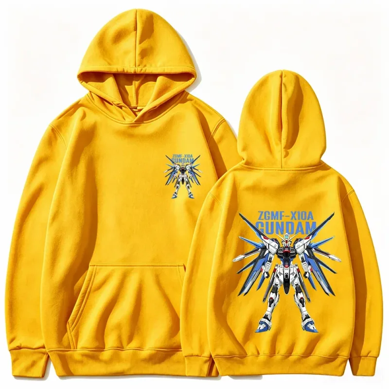 Gundam Hoodie Mecha Roboter Anime ZGMF Mobile Suit Streetwear Ästhetische Vintage Schwarz Übergroße Casual Sport Sweatshirts — image 8