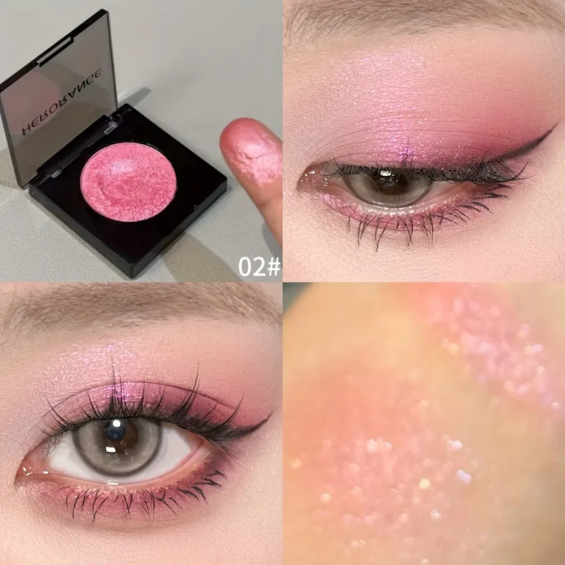 Herorange 16 Color Eyeshadow Palette Highlight Matte Shimmer Orange Brown Pink Champagne Waterproof Portable Festival Mak — image 17