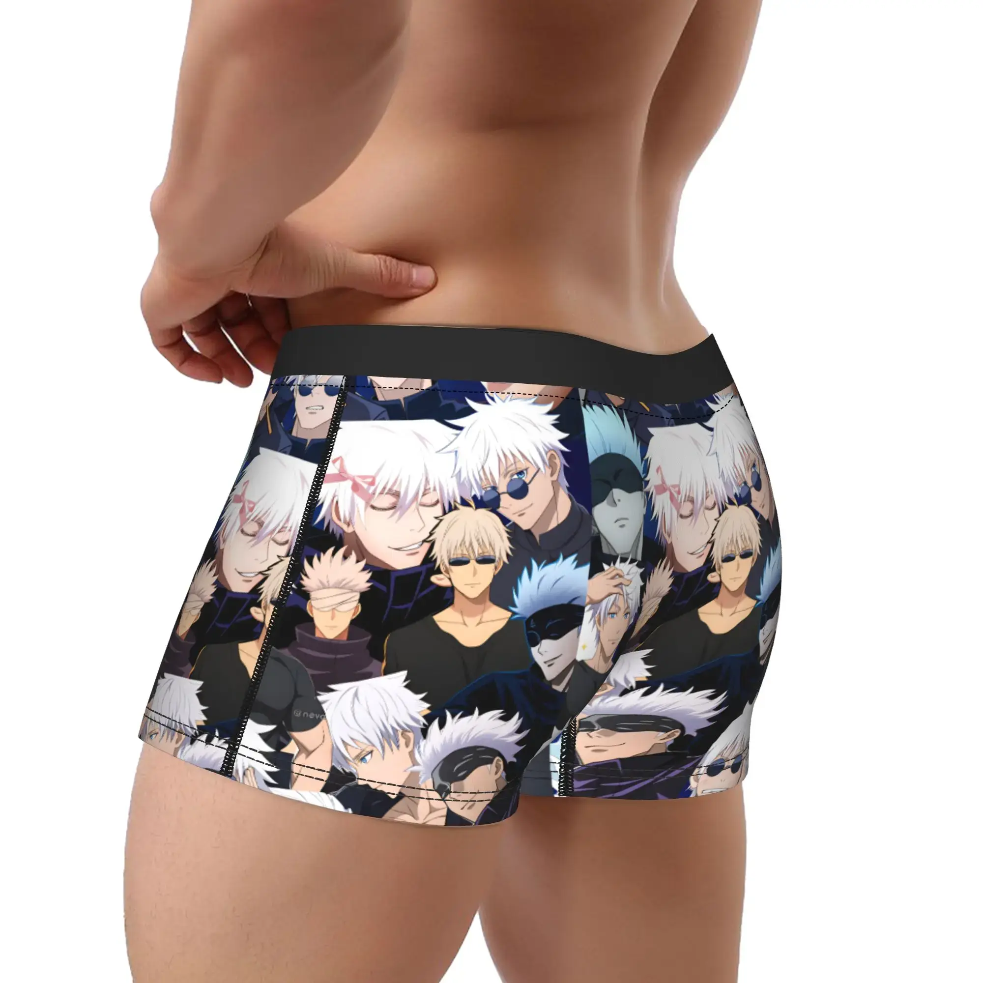 Satoru Gojo Jujutsus Underwear Males Panties Pattern Comfortable Boxer Shorts Quality Shorts Briefs Large Size — image 3