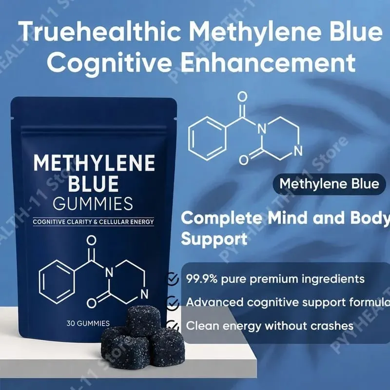 Methylene Blue Compound Gummies 5mg 30/60 Ct Γεύση Μύρτιλλου για Διαρκή Ενέργεια Ψυχική Διαύγεια και Κυτταρική Υποστήριξη Διάθεσης — image 5
