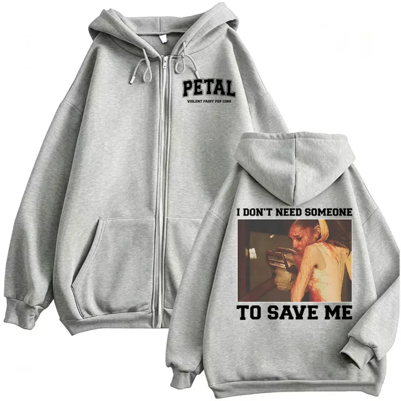 Ariana Grande Petal Core No necesito a alguien para salvar chaqueta sudaderas abrigos hombres mujeres Casual acogedor sudaderas con cremallera de alta calidad