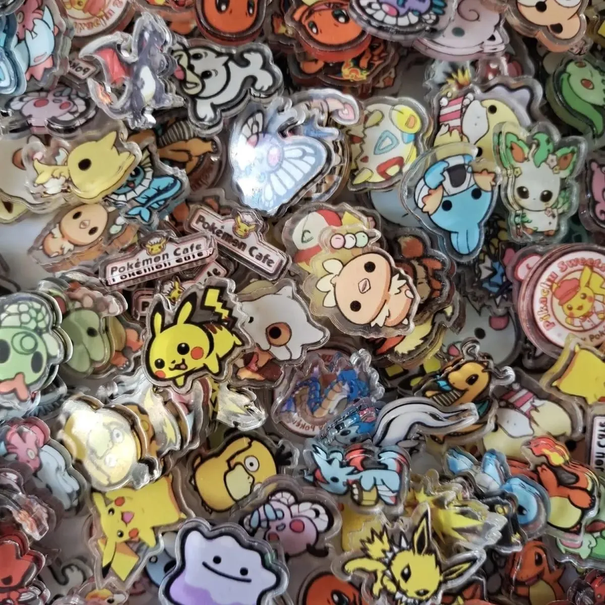 Pikachu 2cm Pokémon peripheral acrylic DIY flow linen accessories piece of rocker handmade diy jewelry — image 2