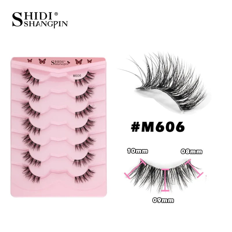 Half Lashes Cat Eye Lashes 3D Natural Finged End Eye Elong Lashes Fox Eye Lashes Faux Mink Lashes Μακιγιάζ — image 21