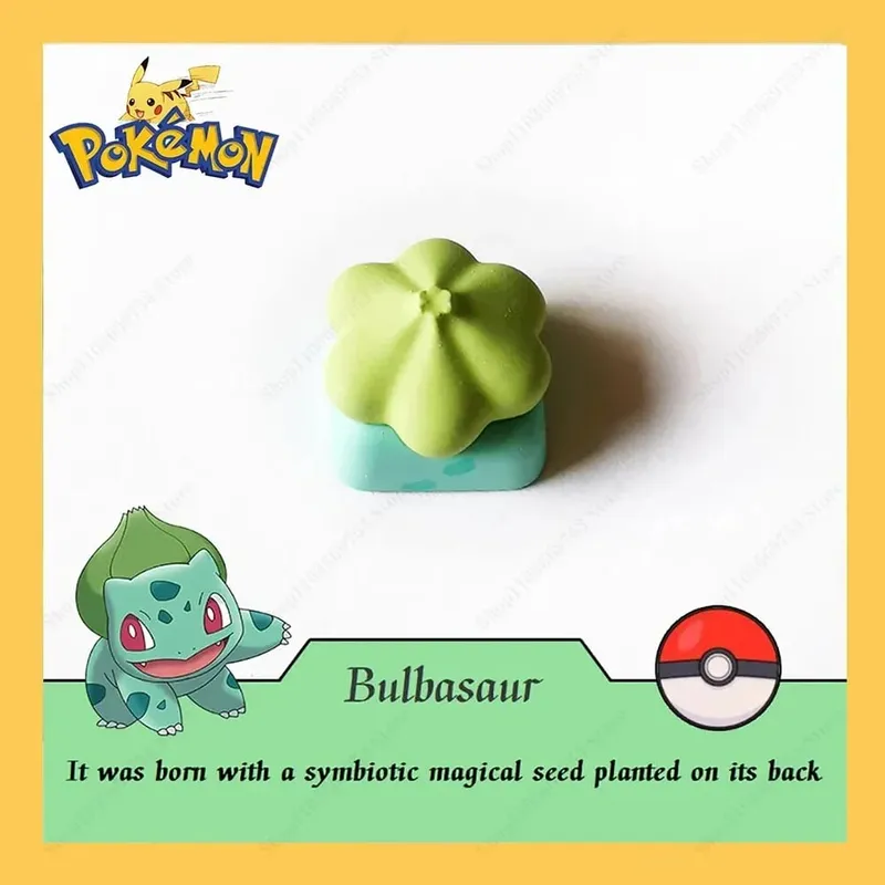 Pokemon Anime Cute Tail Keycaps Pikachu Gengar Eevee Keyboard Cap for Cross Shaft Μηχανικό πληκτρολόγιο 3D Resin Keycaps Το καλύτερο δώρο — image 10