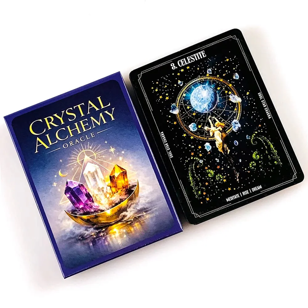 New Crystal Alchemy Oracle Cards 36 Deck 10,2*7,4cm Αγγλική έκδοση Fate Divination Επιτραπέζιο παιχνίδι Διαλογισμός & Παιχνίδια πάρτι — image 2