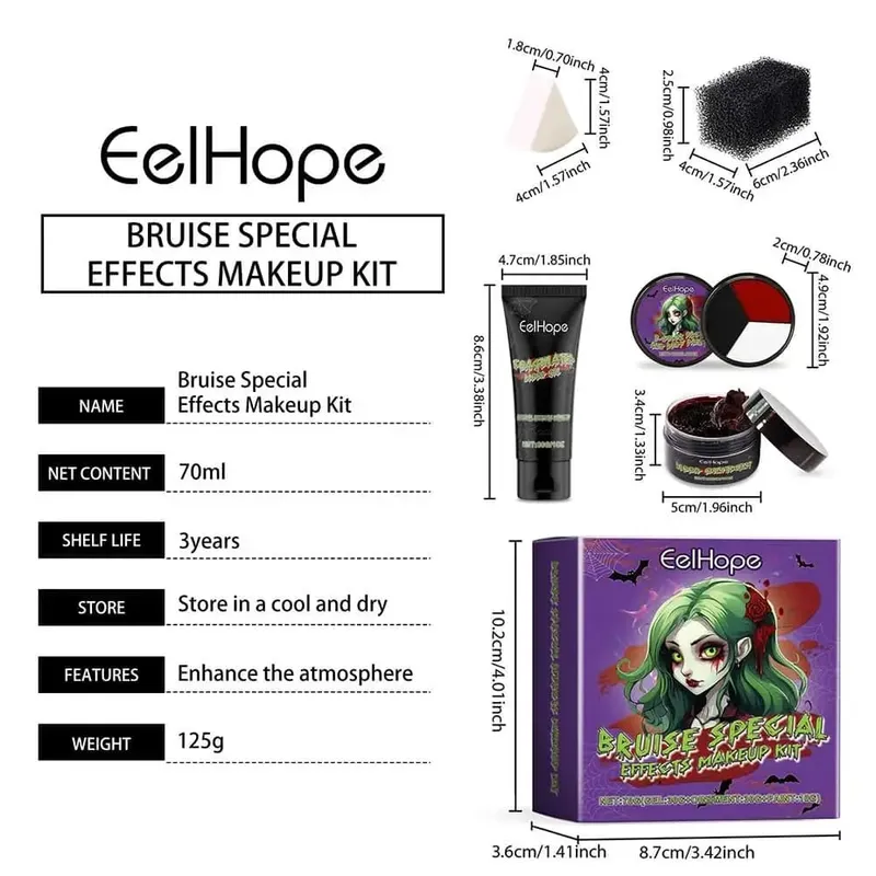 Halloween cosplay smink zúzódás seb utánzat szett High Concealer Face Paint Halloween Goth Makeuphoz