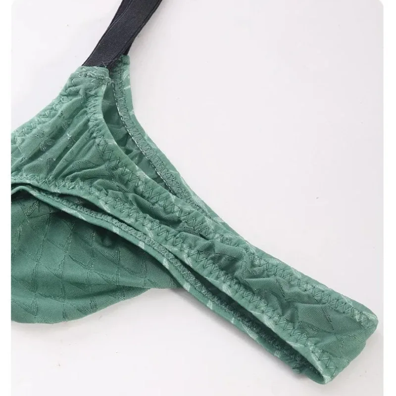 Transparent G-string Men Sexy Mini T-back Thongs See Through Underwear Bulge Pouch Underpants Ice Silk Lingerie Sheer Undies — image 6