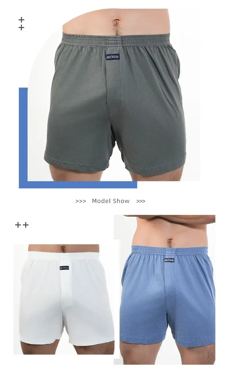 1 Quần Lót Lớn Chắc Chắn Pyjama Đáy Tại Nhà Plus Kích Thước Võ Sĩ Ngắn Gọn Dành Cho Nam Cao Cấp Allo Quần Quần Cotton ngủ Đáy