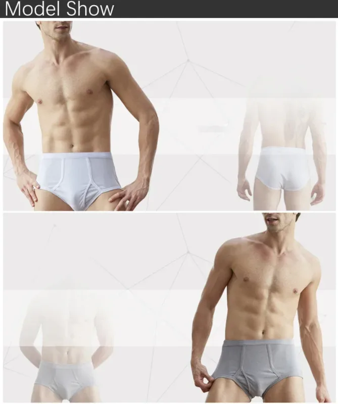 Solid Color Fat Plus Size Men's Underwear Mens Underpants 100% Cotton Comfortable Breathable Loose Large Size Men Briefs Panties — image 19
