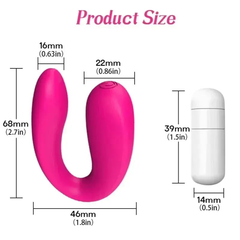 U-Shape Clitoral Stimulator Wearable Female Vaginal Vibrator G-spot Massager Small Powerful Bullet Vibrator Portable Sex Toys — image 6