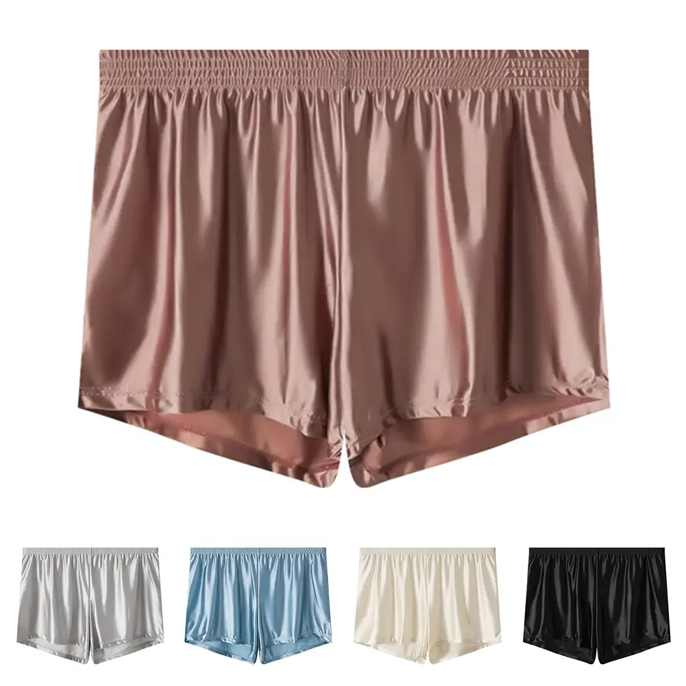 1 Máy Tính Nam Ice Silk Mịn Chắc Chắn Quần Lót Boxer Quần Lót L-3XL Kích Thước Lớn Rời Đồ Ngủ Quần Lót Thân Liền Mạch Thoải Mái Đồ Ngủ — image 9