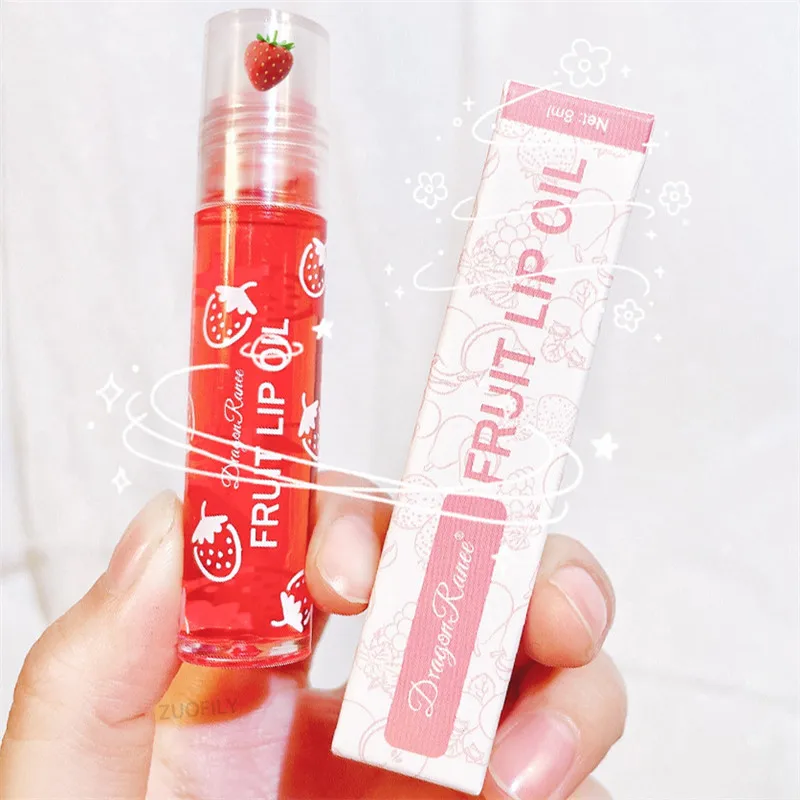 Fruit Lip Gloss Διάφανο Lip Oil Ενυδατικό μειώνοντας τις γραμμές χειλιών Θρέφει τα χείλη Αδιάβροχα Υγρά Καλλυντικά για Χείλη Μεγάλης διάρκειας — image 6