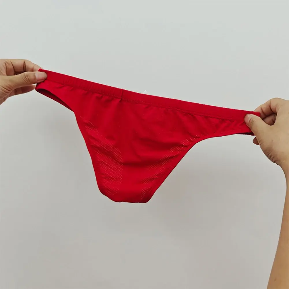 Sexy Skin Color Men Low Waist Mesh Breathable Jockstrap Pouch Half Hip Underwear Briefs Daily Fashion Panties — image 14