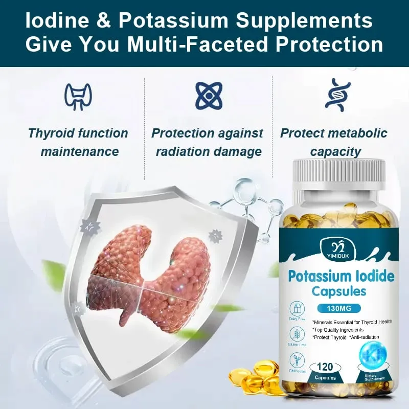 Κάψουλες ιωδιούχου καλίου KI (Stable Iodine) 130 mcg ανά ημέρα - Συμπλήρωμα Υποστήριξης Θυρεοειδούς — image 2