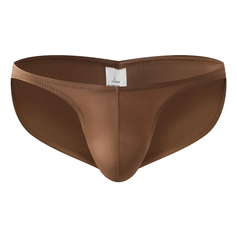 Men's Low Rise Gym Briefs Smooth Satin Sport Training Underwear Bodybuilding Ultra Thin Quick Dry Fitness Workout Butt-lifting