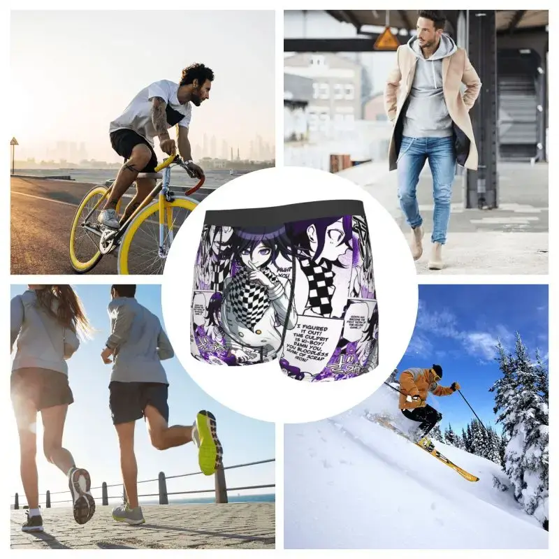 Kokichi Ouma Manga Anime Print Men Boxers Shorts Panties Underwear Soft Breathable Underpants Large Size Boxer Briefs for Boys