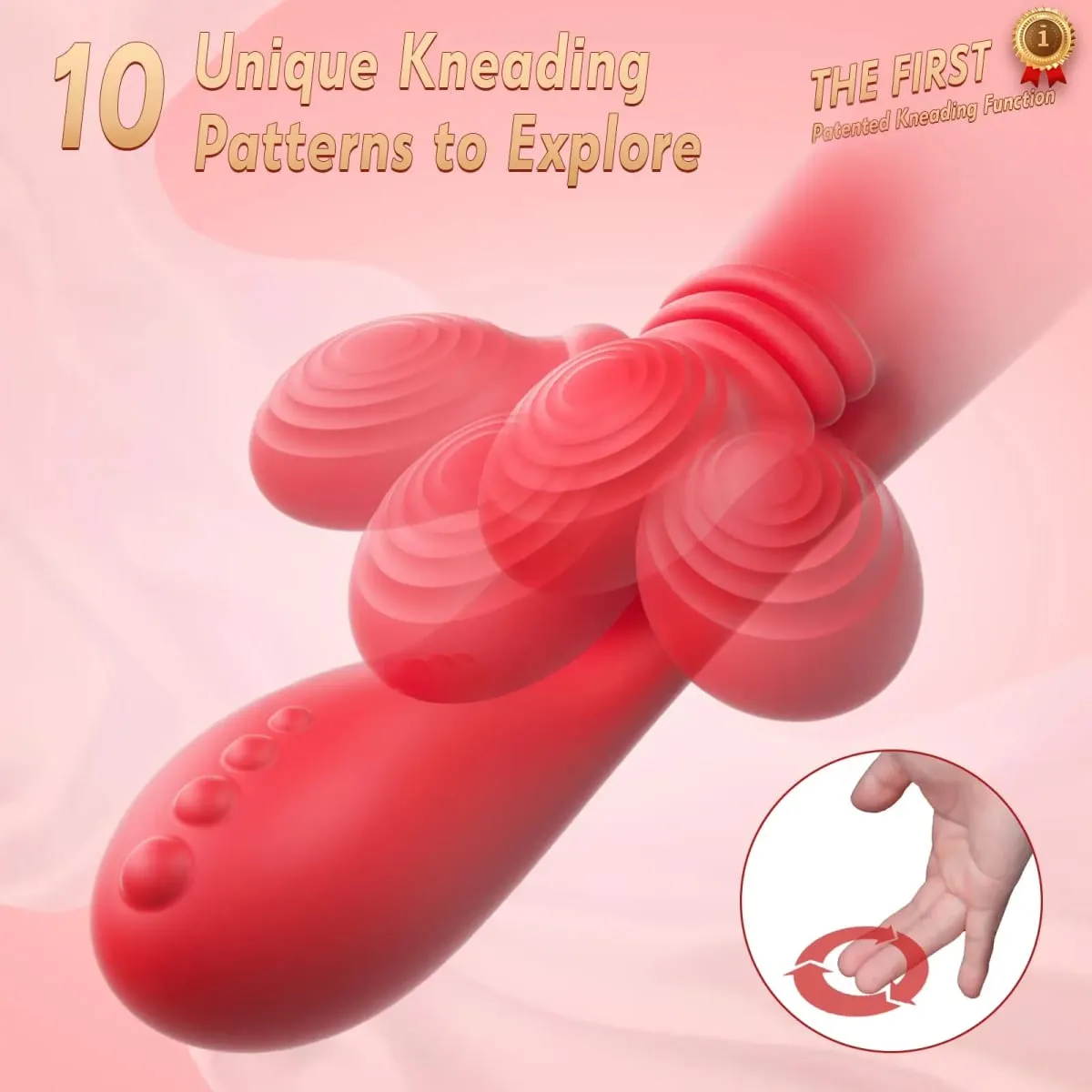 5 ΣΕ 1 Tapping Thrusting Dildo Vibrator για γυναίκες G Spot Vibrator Kneading Clit Stimulator Θηλυκό Αυνανιστής Παιχνίδια σεξ ενηλίκων — image 3