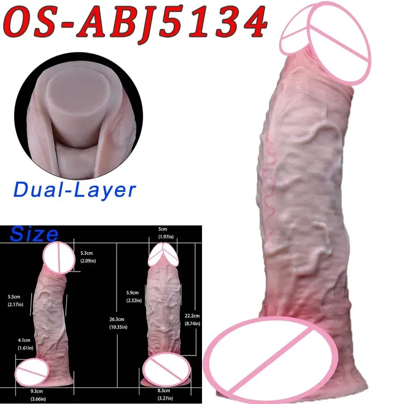 47cm Realistic Long Dildos Double Head Anal Vaginal Stimulator Sex Toy With Sucker For Lesbian Couples Gay Men Adult Tools — image 31