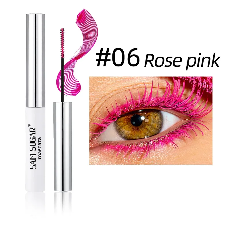 Colorful Slender Mascara Waterproof Fast Drying Curling Eyelashes Multicolor Lashes Makeup Long Lasting Blue Green Cosmetics — image 8