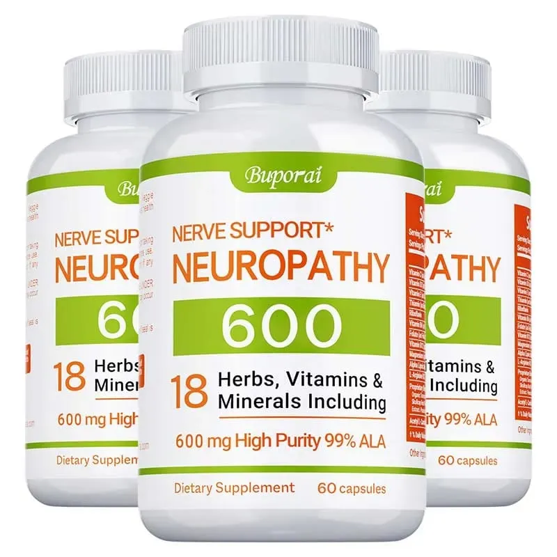 Neuropathy Support Supplement 600mg - Supports The Nervous System Relieves Stress Promotes Brain Function and Boosts Energy
