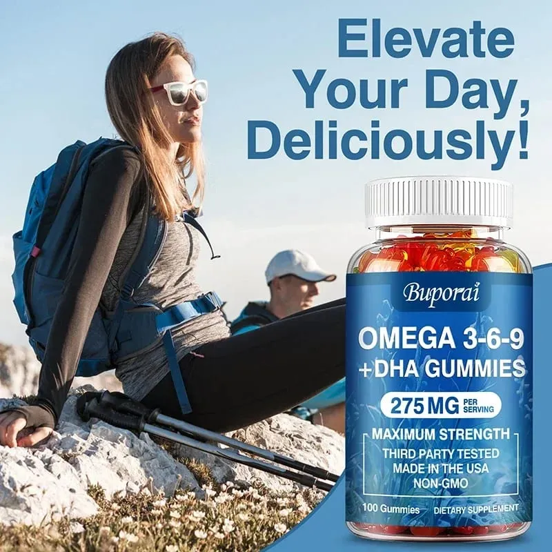 Omega 3 6 9 + DHA gumicukor - Az agy egészsége javítja a koncentrációt Memória javítja a vérkeringést a szem támogatása — image 7