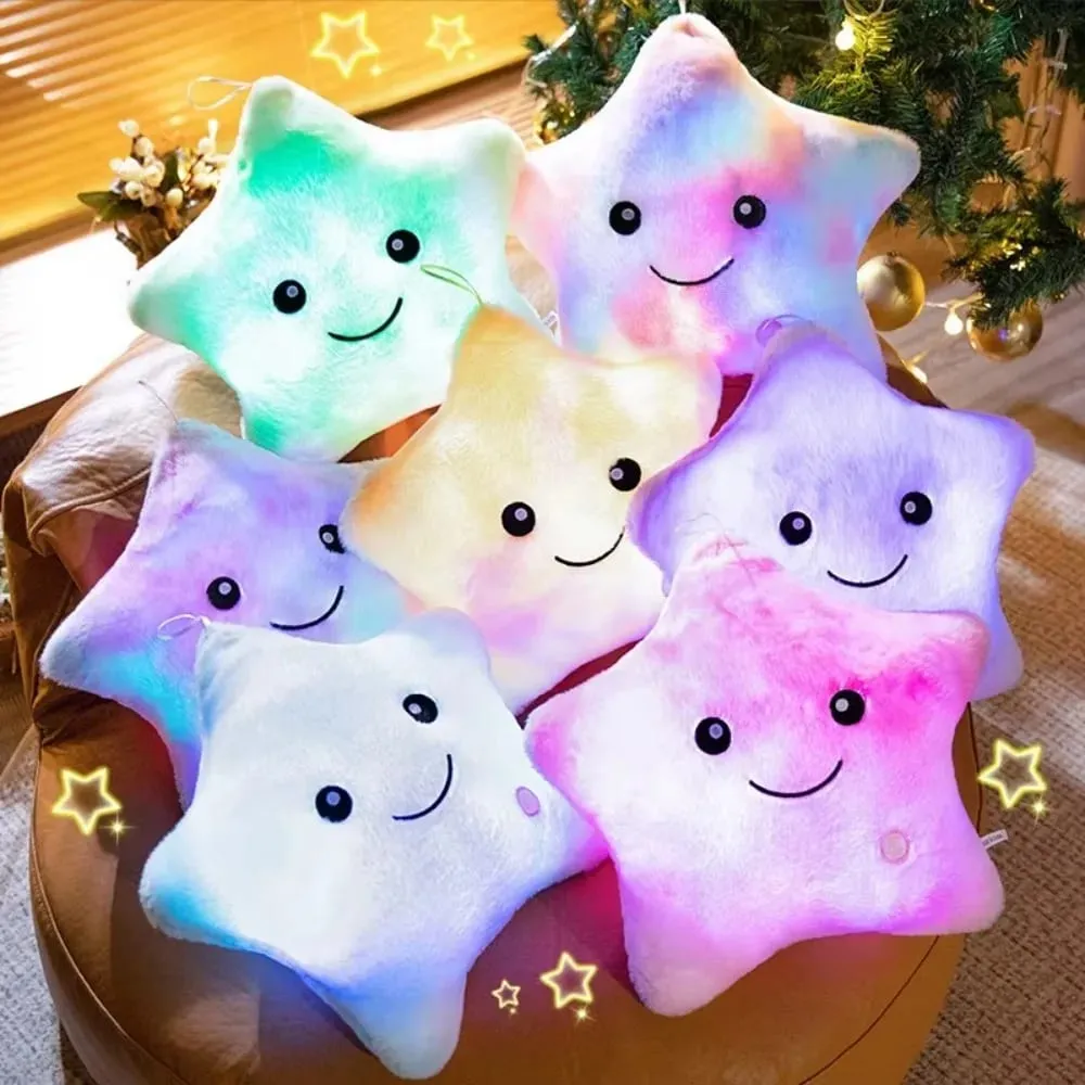 LED Electronic Star Plush Toy Soft Baby Kid Toys LED Star Doll Toy Home Decoration Star Soft Star Pillow — image 4