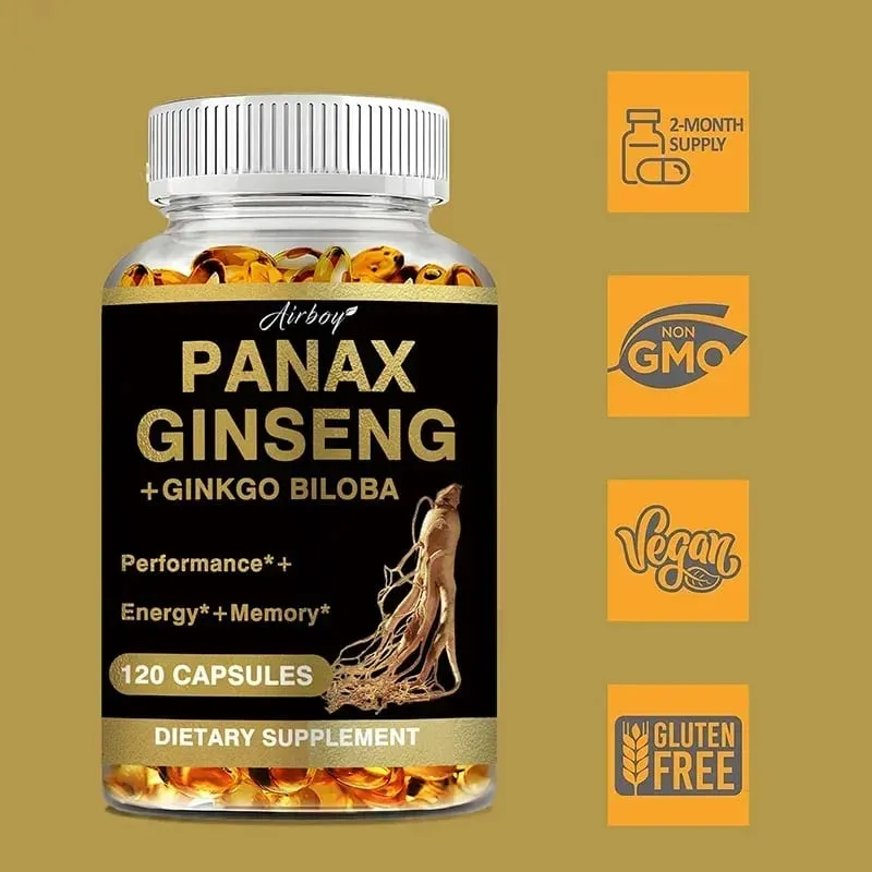 Panax Ginseng + Ginkgo Biloba - Immune Support Enhance Physical Performance Improve Memory and Maintain Overall Health — image 4