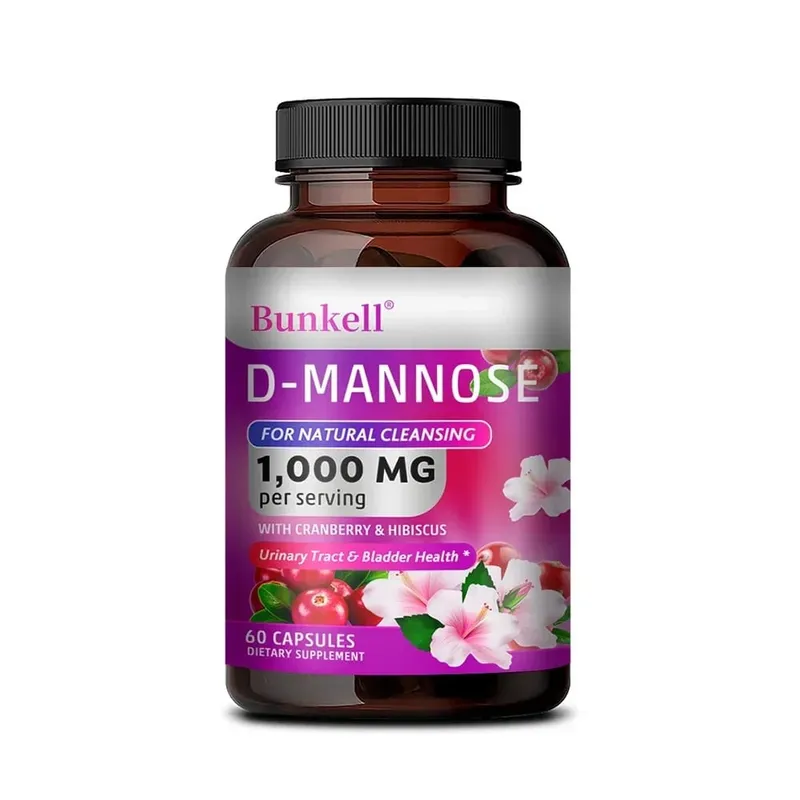 D-Mannose 1000mg קפסולות - חמוציות שן הארי היביסקוס תומכת בריאות שלפוחית השתן ניקוי פנימי וחיסוני — image 8