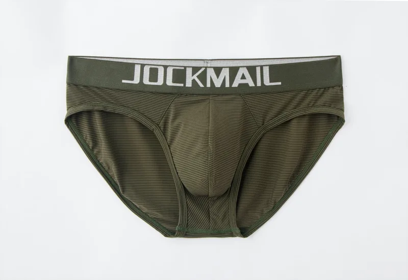 Men Underwear Brief Sexy Low-rise Striped Bikini Athletic Supporters Underpants Sleepwear Nylon Quick Dry Breathable — image 21