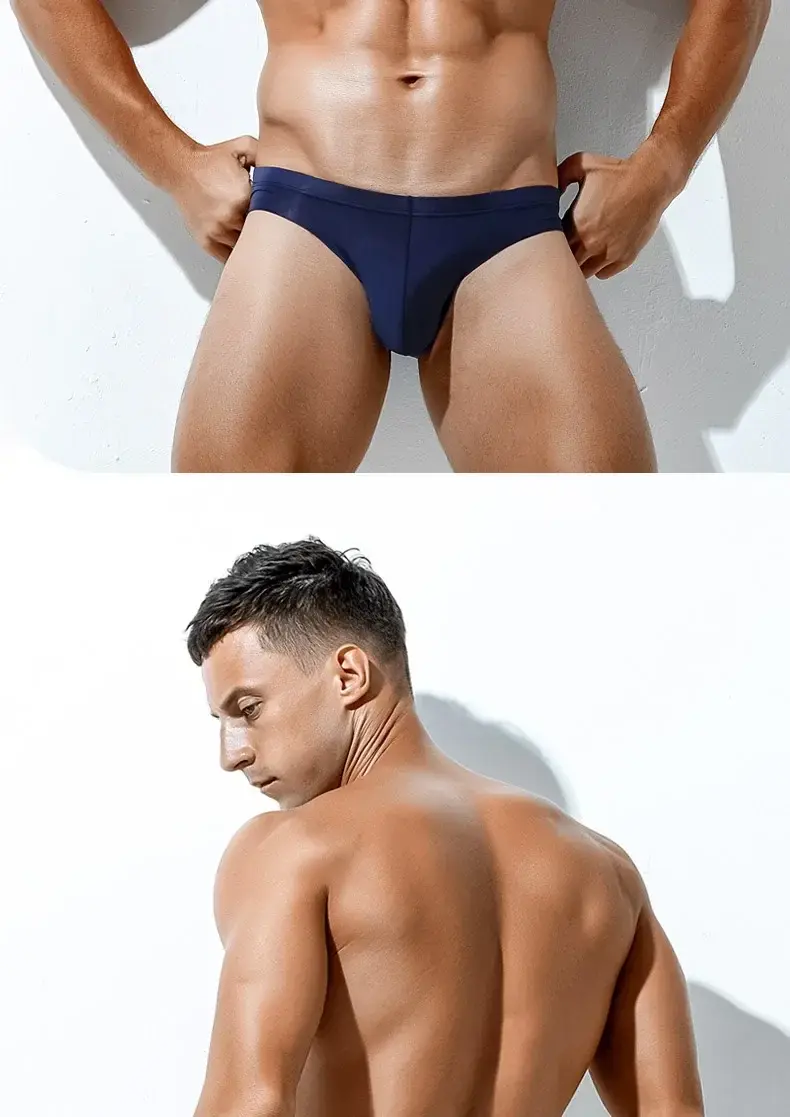 1PCS Men's Low-Waist Ice Silk Underwear Summer Charm Triangular Pants Individuality Comfortable Breathable Men's Underpants — image 16