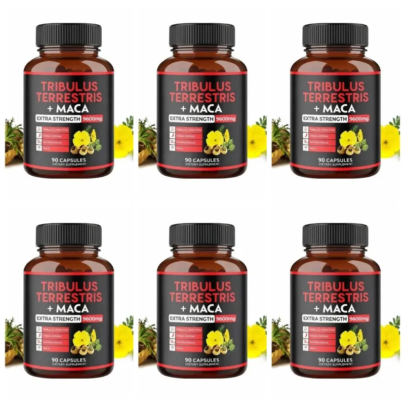 Tribulus Terrestris + Maca Root Extract Supplement Supports Energy Vitality Natural Herbal Health Non-GMO 90 Vegan Capsules — image 11