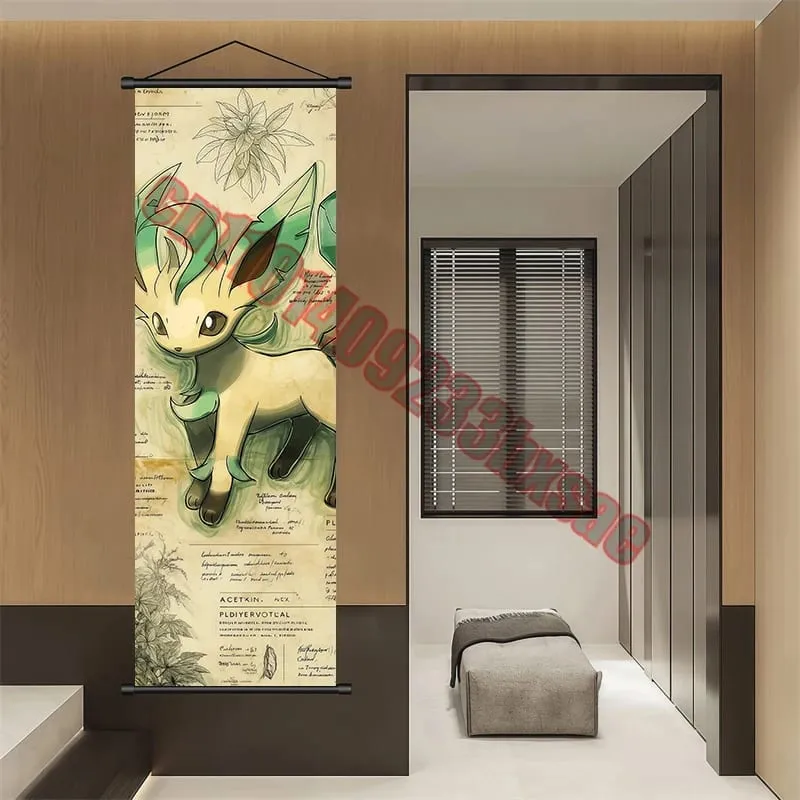 Έντυπη αφίσα Pokemon Έργα τέχνης τοίχου Anime Εικόνες Gengar Charizard Ζωγραφική Καμβάς Pikachu Κρεμαστά ρολά Διακόσμηση δωματίου στο σπίτι
