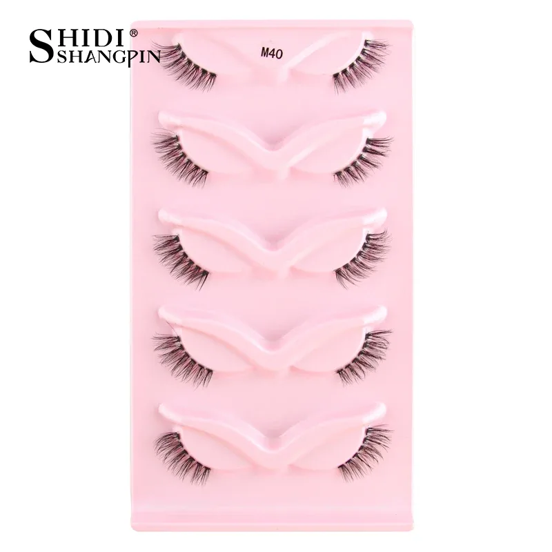 Half Lashes Cat Eye Lashes 3D Natural Finged End Eye Elong Lashes Fox Eye Lashes Faux Mink Lashes Μακιγιάζ — image 20