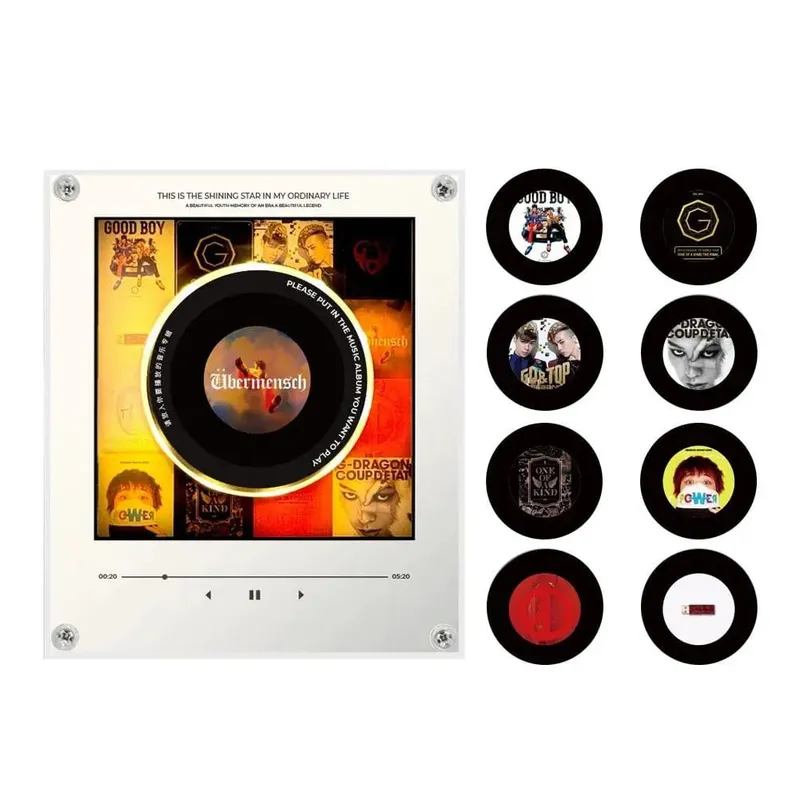 NFC Music Player Ψυγείο Μαγνητικό αυτοκόλλητο Ακρυλικό περιστροφικό μηχάνημα δίσκου Αυτόματη συσκευή αναπαραγωγής τραγουδιού για νυχτερινό φως ψυγείου — image 12