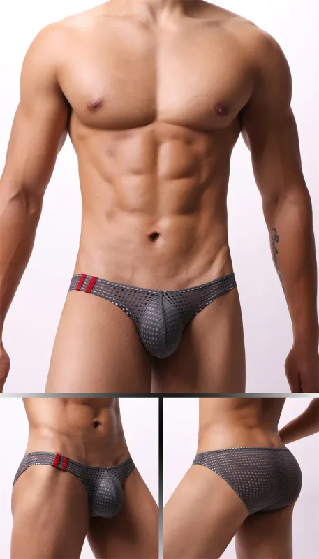 Men Briefs Summer Breathable Holes Underwear U Convex Thin Low Waist Men's Underwear Briefs Slip Underpants Calzoncillos — image 36